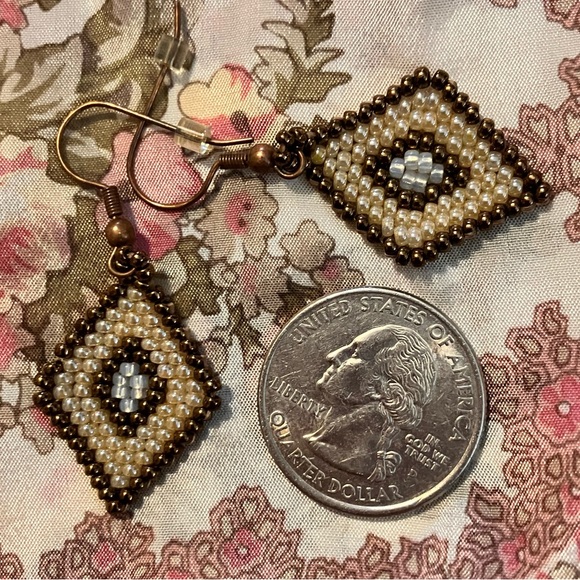 HAND CRAFTED BOHEMIAN BEADED EARRINGS *NEW *JAPANESE GLASS BEADS *LIGHTWEIGHT - Picture 3 of 6